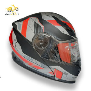 کلاه کاسکت ردلاین NSN فک متحرک عینک دار مدل طرح 03