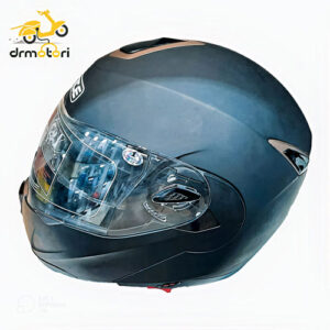 کلاه کاسکت فک متحرک برند cute رنگ مشکی مات