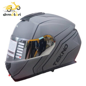 کلاه کاسکت فک متحرک تکنو مدل gray